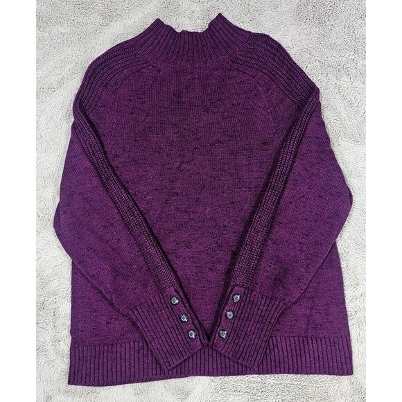 J.Jill Sweaters - J.Jill Cotton Turtleneck Sweater, Wearever Collection Ribbed Arm & Hems Sz M New